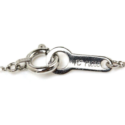 4℃ ヨンドシー Pt850プラチナ ダイヤ  ネックレス ダイヤモンド 2.1g 40cm クロス レディース【中古】【美品】