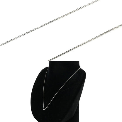 STAR JEWELRY スタージュエリー K18WG ホワイトゴールド ムーンセッティング ダイヤ ネックレス 2ZN1660 ダイヤモンド0.04ct 0.9g 40cm レディース【中古】