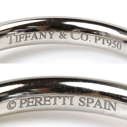 TIFFANY&Co. ティファニー Pt950プラチナ カーブドバンド ダイヤモンド リング・指輪 ダイヤモンド 7.5号 3.6g レディース【中古】【美品】