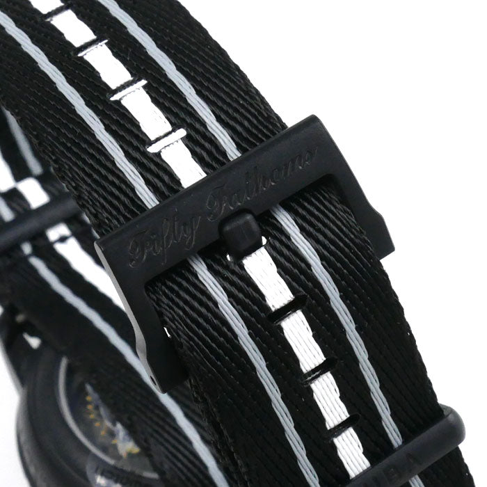 BLANCPAINxSWATCH フィフティファゾムス オーシャン オブ ストーム  腕時計 自動巻き ブラック S035B400 メンズ【中古】【極美品】