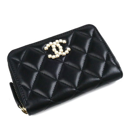 CHANEL シャネル マトラッセ COCO パール コインケース ブラック AP3811 レディース【中古】【美品】