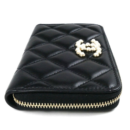 CHANEL シャネル マトラッセ COCO パール コインケース ブラック AP3811 レディース【中古】【美品】