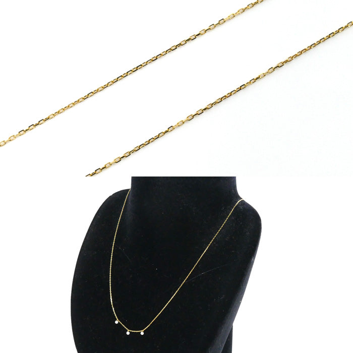 AHKAH アーカー K18YG イエローゴールド ビンドゥ 3Pダイヤ ネックレス AB1755010100 ダイヤモンド 0.9g 37/40cm レディース【中古】