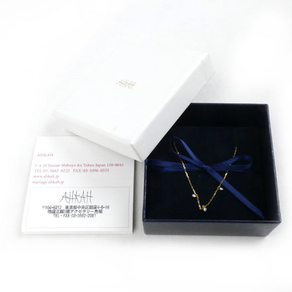 AHKAH アーカー K18YG イエローゴールド ビンドゥ 3Pダイヤ ネックレス AB1755010100 ダイヤモンド 0.9g 37/40cm レディース【中古】
