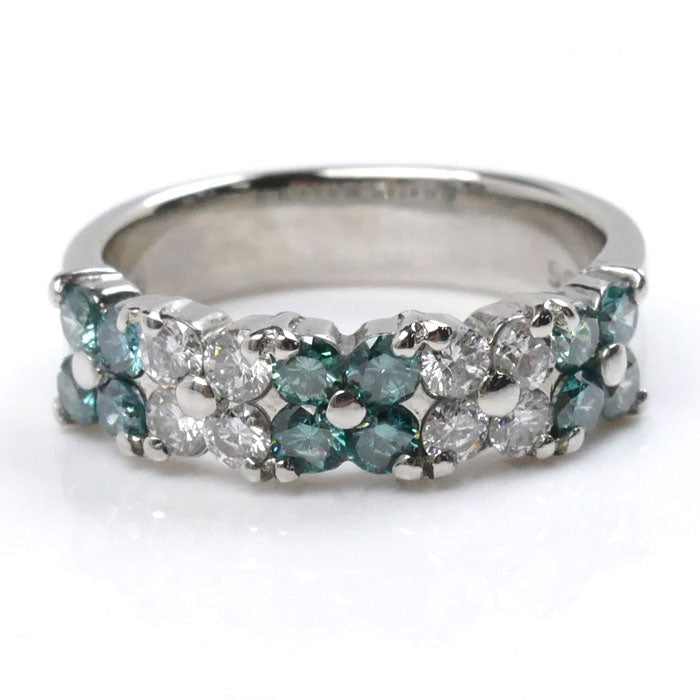 Pt900プラチナ ダイヤ リング・指輪 ダイヤモンド0.64ct/0.36ct 10号 6.9g レディース【中古】【美品】