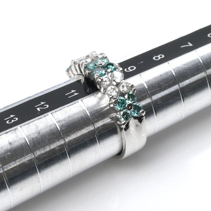 Pt900プラチナ ダイヤ リング・指輪 ダイヤモンド0.64ct/0.36ct 10号 6.9g レディース【中古】【美品】
