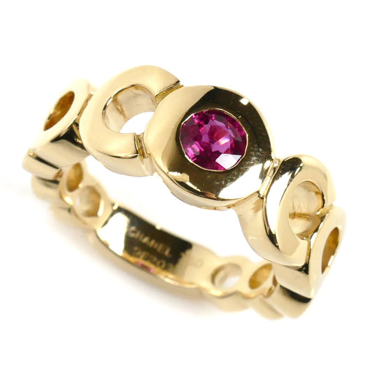 CHANEL シャネル K18YG イエローゴールド ココ ルビー リング・指輪 ルビー 12号 9.0g レディース【中古】【美品】