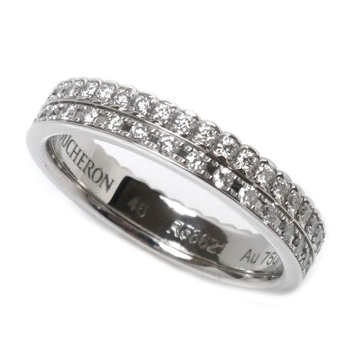 Boucheron ブシュロン K18WG ホワイトゴールド キャトル ラディアント フルパヴェ リング・指輪 JAL00294 ダイヤモンド 6号 46 2.9g レディース【中古】【美品】