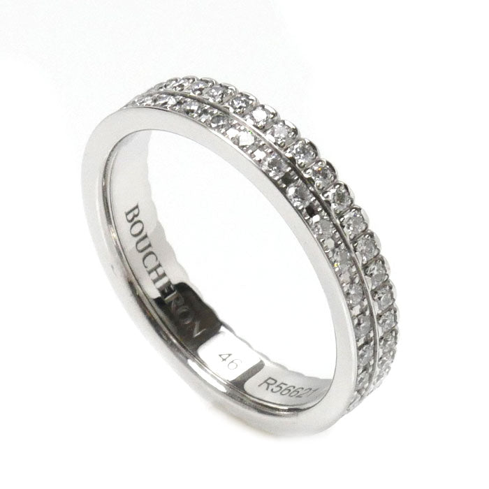 Boucheron ブシュロン K18WG ホワイトゴールド キャトル ラディアント フルパヴェ リング・指輪 JAL00294 ダイヤモンド 6号 46 2.9g レディース【中古】【美品】