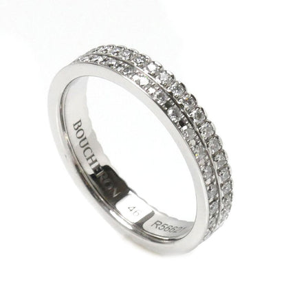Boucheron ブシュロン K18WG ホワイトゴールド キャトル ラディアント フルパヴェ リング・指輪 JAL00294 ダイヤモンド 6号 46 2.9g レディース【中古】【美品】
