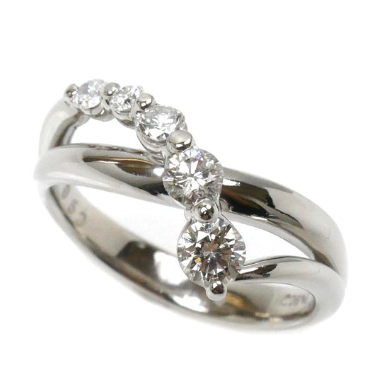 Pt900プラチナ ダイヤ リング・指輪 ダイヤモンド0.50ct 11号 6.0g レディース【中古】【美品】