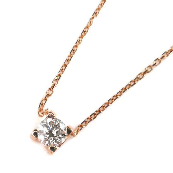 CARTIER カルティエ K18PG ピンクゴールド C ドゥ カルティエ ダイヤ ネックレス CRN7063100 ダイヤモンド0.31ct 2.5g 42cm レディース【中古】