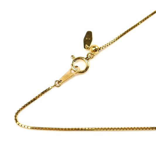 K18YG イエローゴールド ネックレス ベネチアン 3.2g ～45cm フリーチェーン レディース【中古】