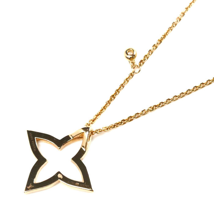 LOUIS VUITTON ルイ・ヴィトン K18PG ピンクゴールド オンブレ ブロッサム ダイヤ ネックレス Q03083 ダイヤモンド 6.1g 38-40-42cm レディース【中古】【美品】