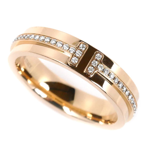 TIFFANY&Co. ティファニー K18PG ピンクゴールド T TWOナロー ダイヤ リング・指輪 ダイヤモンド 11.5号 5.8g レディース【中古】
