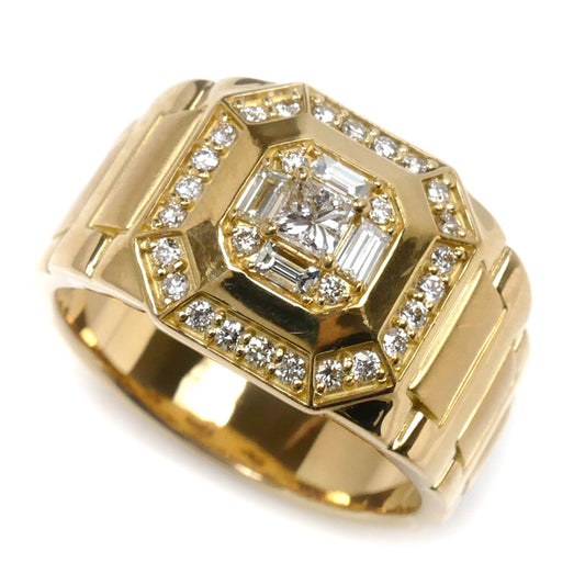 K18YG イエローゴールド ダイヤ リング・指輪 ダイヤモンド0.71ct 21号 11.7g メンズ【中古】