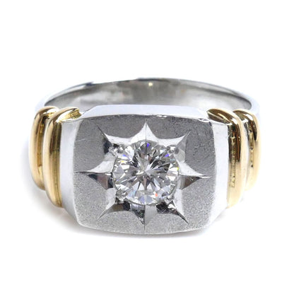 Pt900/K18YG ダイヤ リング・指輪 ダイヤモンド0.73ct 20号 19.6g メンズ【中古】