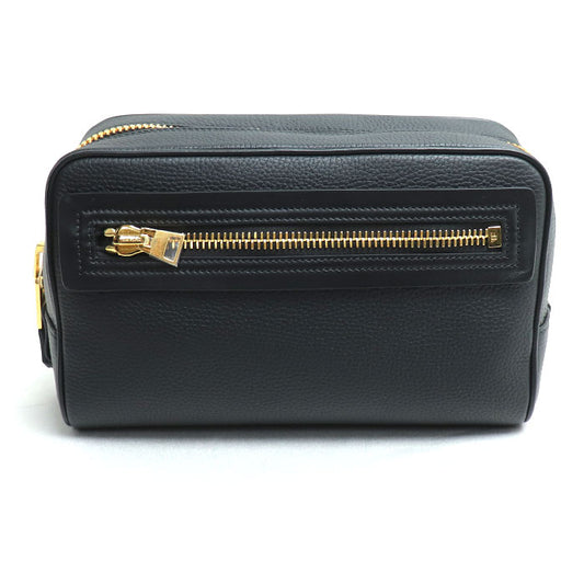 TOM FORD トムフォード シングルジップ ドップキット セカンドバッグ ブラック メンズ【中古】【極美品】