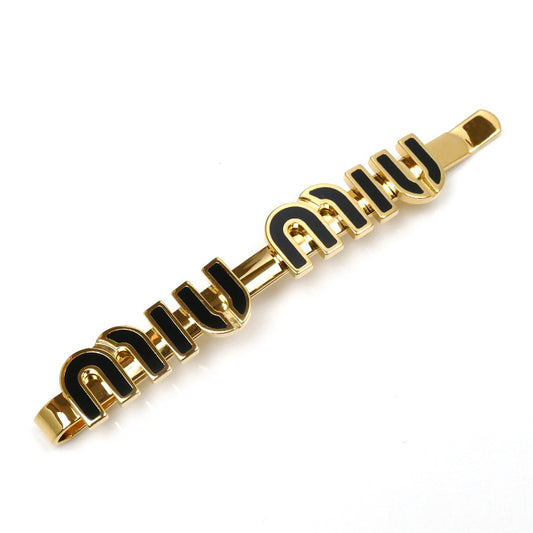 MIUMIU ミュウミュウ GP ロゴ ヘアピン ヘアアクセサリー 51F146 2F6T F0002 レディース【中古】【美品】