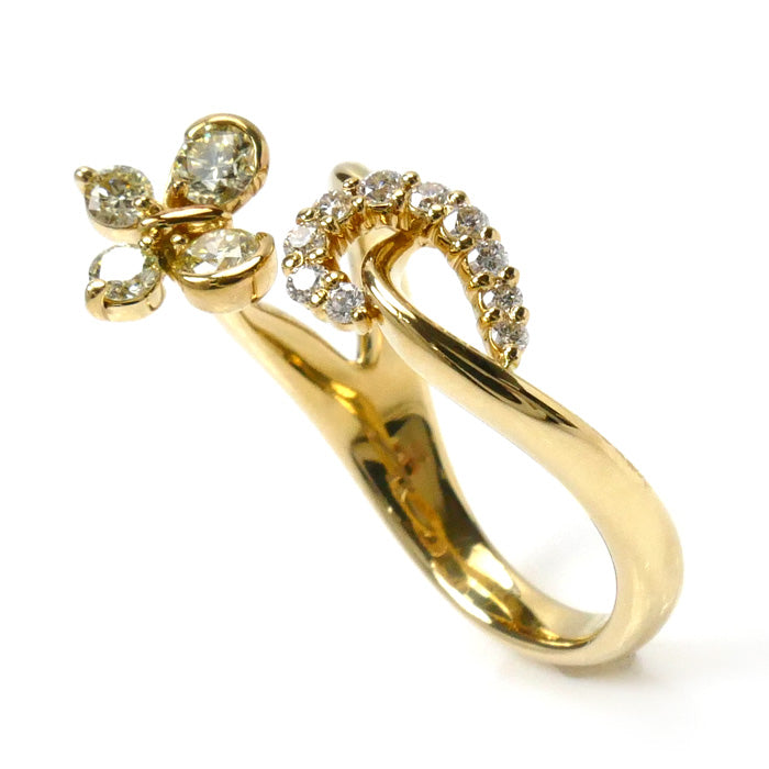 小寺智子 K18YG イエローゴールド ダイヤ リング・指輪 ダイヤモンド0.43ct 10号 4.3g レディース【中古】【美品】