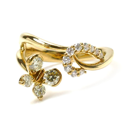 小寺智子 K18YG イエローゴールド ダイヤ リング・指輪 ダイヤモンド0.43ct 10号 4.3g レディース【中古】【美品】