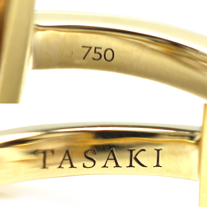 TASAKI タサキ K18YG イエローゴールド デインジャー プラス 5P パール リング・指輪 アコヤパール約6.5mm 9号 6.1g レディース【中古】【美品】