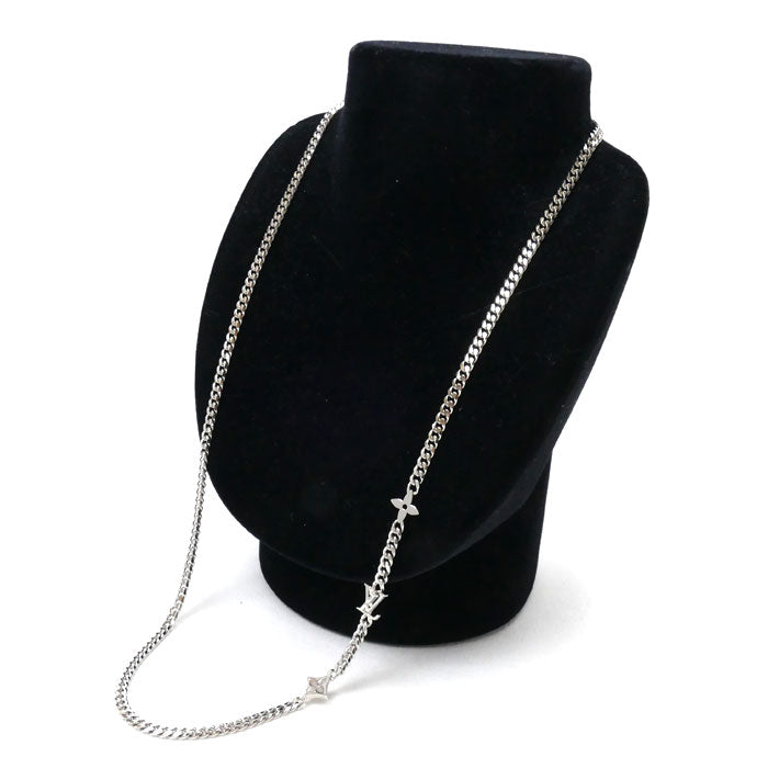LOUIS VUITTON ルイ・ヴィトン メタル モノグラム ロウ ネックレス M01490 RM3273 65cm メンズ【中古】