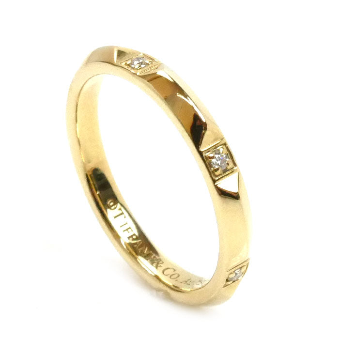TIFFANY&Co. ティファニー K18YG イエローゴールド トゥルーバンド ダイヤ リング・指輪 67134710 ダイヤモンド 14号 3.4g レディース【中古】