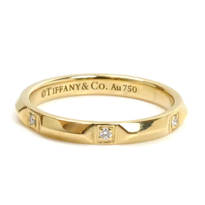 TIFFANY&Co. ティファニー K18YG イエローゴールド トゥルーバンド ダイヤ リング・指輪 67134710 ダイヤモンド 14号 3.4g レディース【中古】