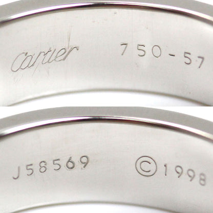 CARTIER カルティエ K18WG ホワイトゴールド ラブ ハーフ ダイヤ リング・指輪 B4032557 ダイヤモンド 17号 57 9.4g レディース【中古】【美品】