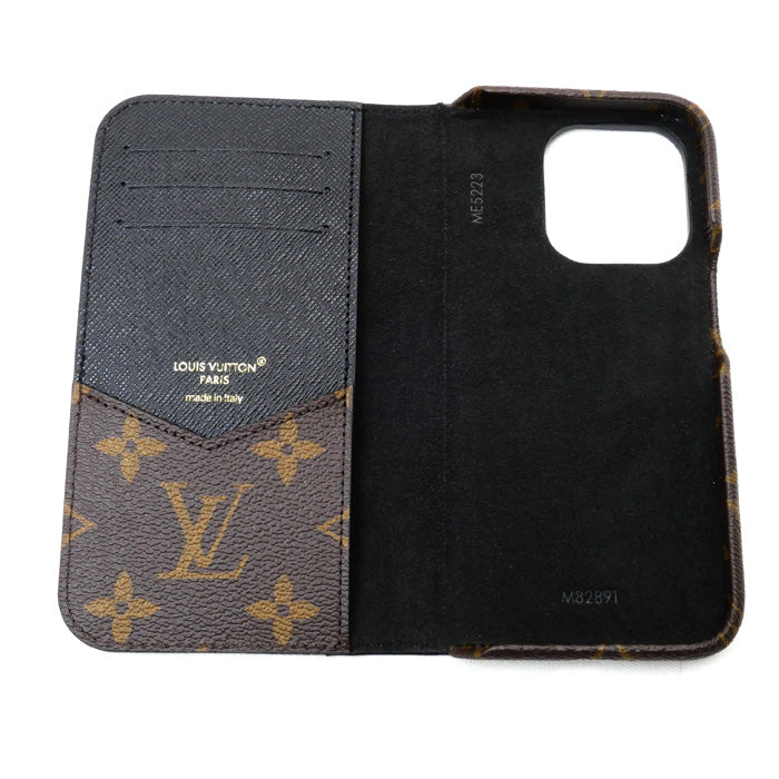LOUIS VUITTON ルイ・ヴィトン iPhone 15Pro フォリオ iPhoneケース モノグラム M82891 ME5223 ユニセックス【中古】