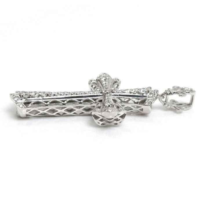 ゆきざき K18WG ホワイトゴールド ヨビコ クロス ダイヤ ペンダントトップ W31297.12.9.5 ダイヤモンド0.80ct 9.3g ユニセックス【中古】【美品】