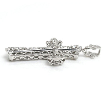 ゆきざき K18WG ホワイトゴールド ヨビコ クロス ダイヤ ペンダントトップ W31297.12.9.5 ダイヤモンド0.80ct 9.3g ユニセックス【中古】【美品】