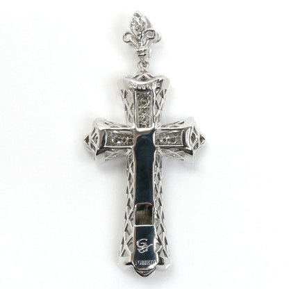 ゆきざき K18WG ホワイトゴールド ヨビコ クロス ダイヤ ペンダントトップ W31297.12.9.5 ダイヤモンド0.80ct 9.3g ユニセックス【中古】【美品】