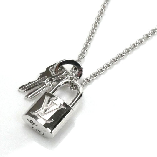 LOUIS VUITTON ルイ・ヴィトン K18WG ホワイトゴールド パンダンティフ ロックイット ネックレス Q93320 8.2g 50cm レディース【中古】【美品】