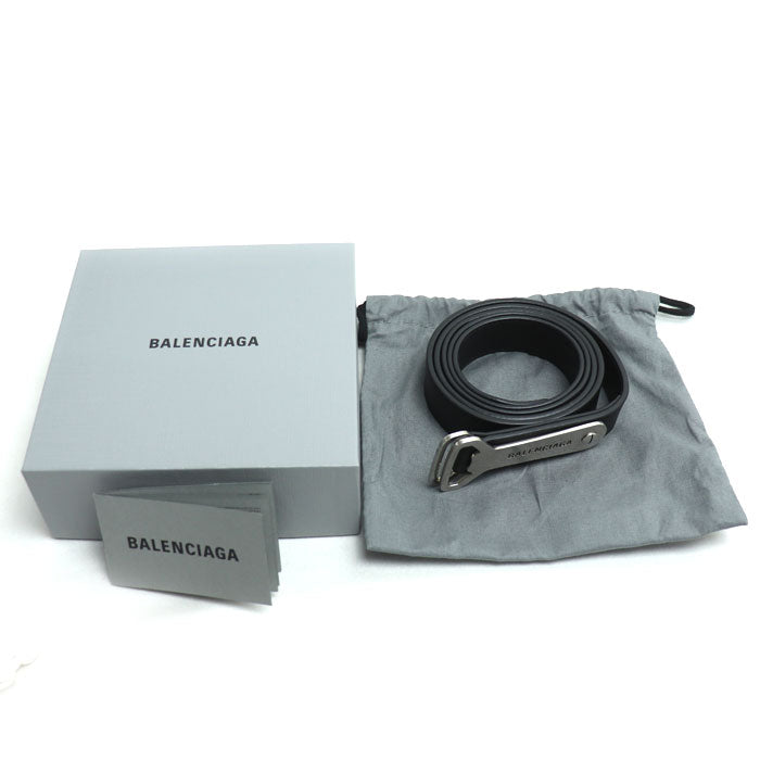BALENCIAGA ボトルオープナーベルト D RING Men's Bottle Opener D Ring Belt in Black | Balenciaga US