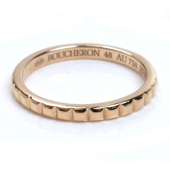 Boucheron ブシュロン K18PG ピンクゴールド クルドパリ スモール リング・指輪 JAL01164 8号 48 2.0g レディース【中古】【美品】