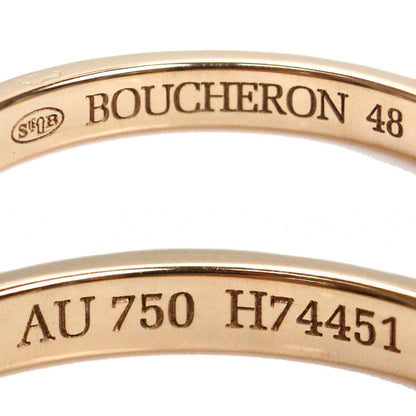 Boucheron ブシュロン K18PG ピンクゴールド クルドパリ スモール リング・指輪 JAL01164 8号 48 2.0g レディース【中古】【美品】