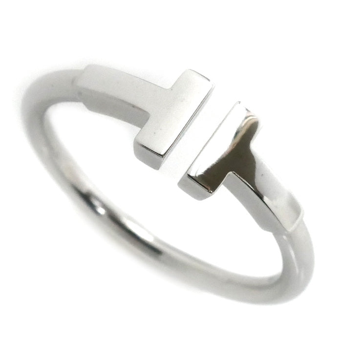 TIFFANY&Co. ティファニー K18WG ホワイトゴールド Tワイヤー リング・指輪 60148374 14号 3.5g レディース【中古】