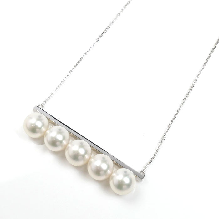 TASAKI タサキ K18WG ホワイトゴールド バランス シグネチャー パール ネックレス P-15884-18KWG アコヤパール約8.5mm 11.9g 60.5～70cm レディース【中古】【美品】