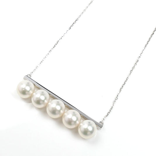 TASAKI タサキ K18WG ホワイトゴールド バランス シグネチャー パール ネックレス P-15884-18KWG アコヤパール約8.5mm 11.9g 60.5～70cm レディース【中古】【美品】