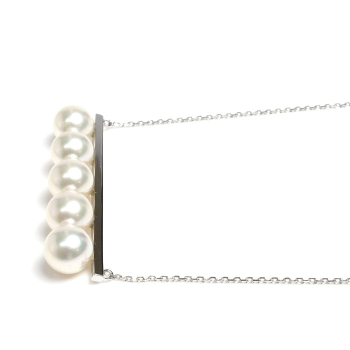 TASAKI タサキ K18WG ホワイトゴールド バランス シグネチャー パール ネックレス P-15884-18KWG アコヤパール約8.5mm 11.9g 60.5～70cm レディース【中古】【美品】