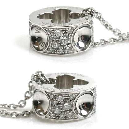 LOUIS VUITTON ルイ・ヴィトン K18WG ホワイトゴールド パンダンティフ アンプラント ダイヤ ネックレス Q93127 UGB837 ダイヤモンド 6.2g 40cm レディース【中古】