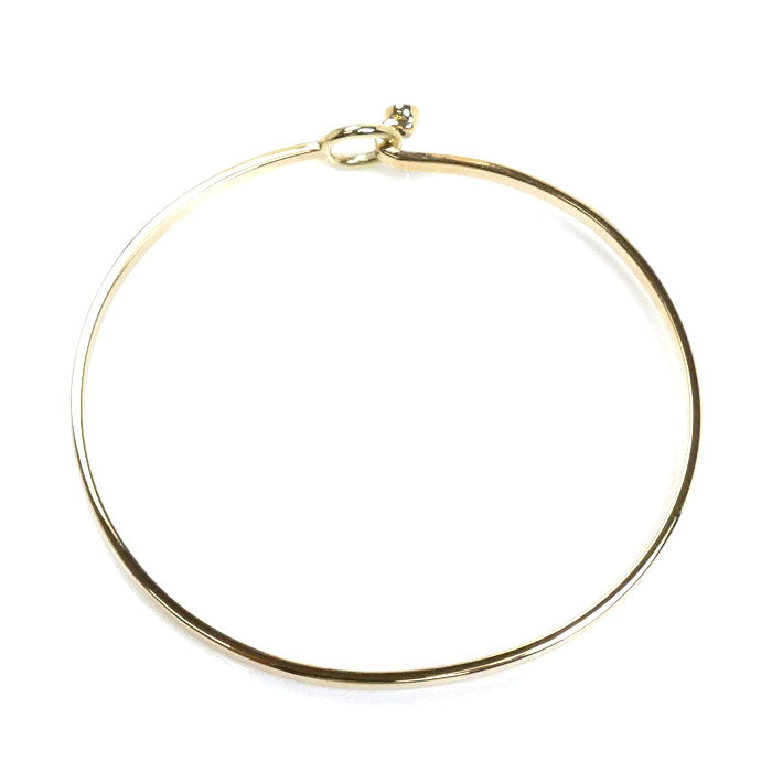 TIFFANY&Co. ティファニー K18YG イエローゴールド フック＆アイ バングル サファイア 10.3g レディース【中古】