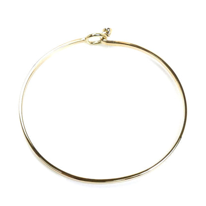 TIFFANY&Co. ティファニー K18YG イエローゴールド フック＆アイ バングル サファイア 10.3g レディース【中古】
