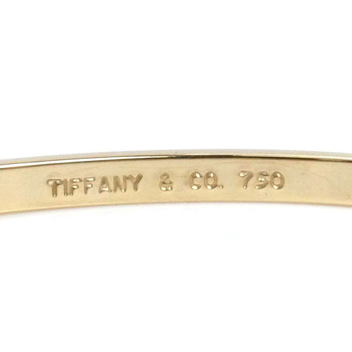 TIFFANY&Co. ティファニー K18YG イエローゴールド フック＆アイ バングル サファイア 10.3g レディース【中古】