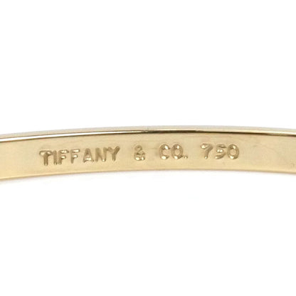 TIFFANY&Co. ティファニー K18YG イエローゴールド フック＆アイ バングル サファイア 10.3g レディース【中古】