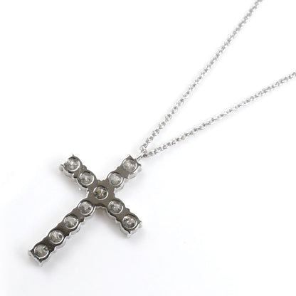 Vendome Aoyama ヴァンドーム青山 Pt900/850 クロス ダイヤ ネックレス ダイヤモンド0.85ct 3.8g 40cm レディース【中古】【美品】