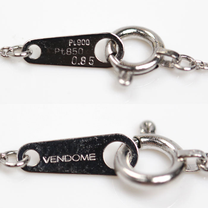 Vendome Aoyama ヴァンドーム青山 Pt900/850 クロス ダイヤ ネックレス ダイヤモンド0.85ct 3.8g 40cm レディース【中古】【美品】