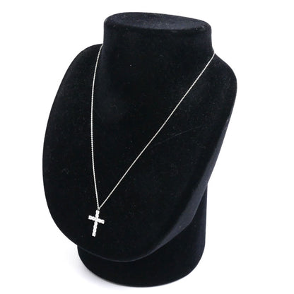 Vendome Aoyama ヴァンドーム青山 Pt900/850 クロス ダイヤ ネックレス ダイヤモンド0.85ct 3.8g 40cm レディース【中古】【美品】